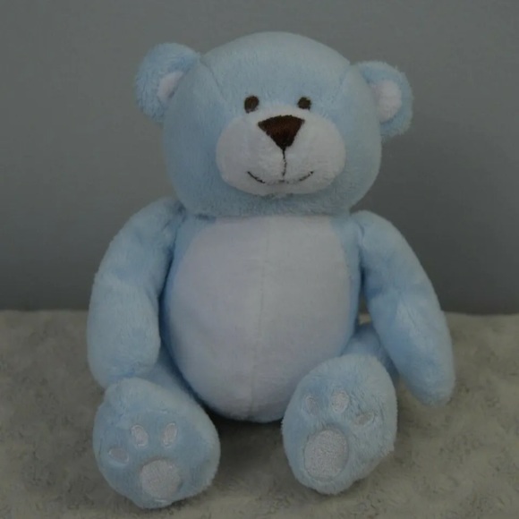 Koala Baby Blue Teddy Bear Plush Stuffed Animal Toy White Brown 6" Sitting - Picture 1 of 3